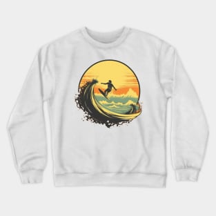 Taking it back to the old school with this vintage retro surfer skater design Crewneck Sweatshirt